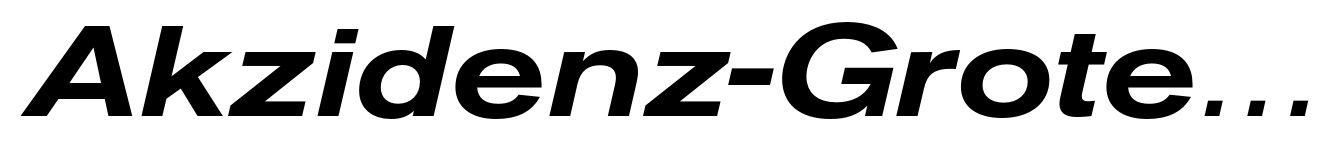 Akzidenz-Grotesk Extended Medium Italic
